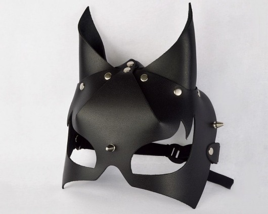 Черная кожаная маска  Черт - Sitabella - купить с доставкой в Екатеринбурге