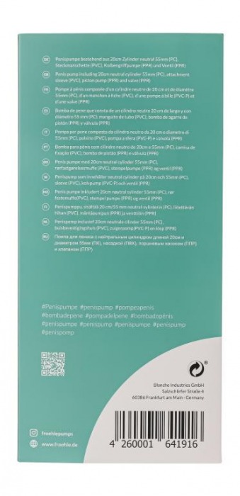 Классическая вакуумная помпа с насосом в виде поршня - Frohle - в Екатеринбурге купить с доставкой