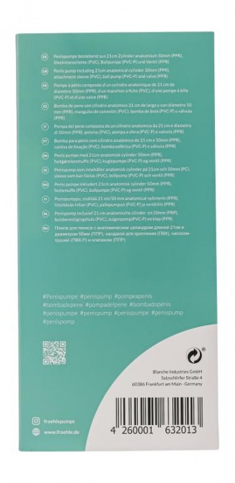 Прозрачная вакуумная помпа с насосом в виде груши - Frohle - в Екатеринбурге купить с доставкой