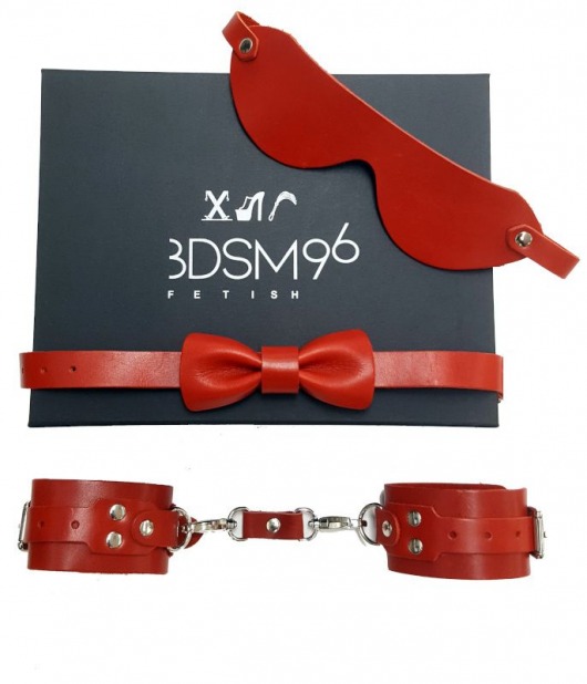 БДСМ-набор в красном цвете  Джентльмен - BDSM96 - купить с доставкой в Екатеринбурге