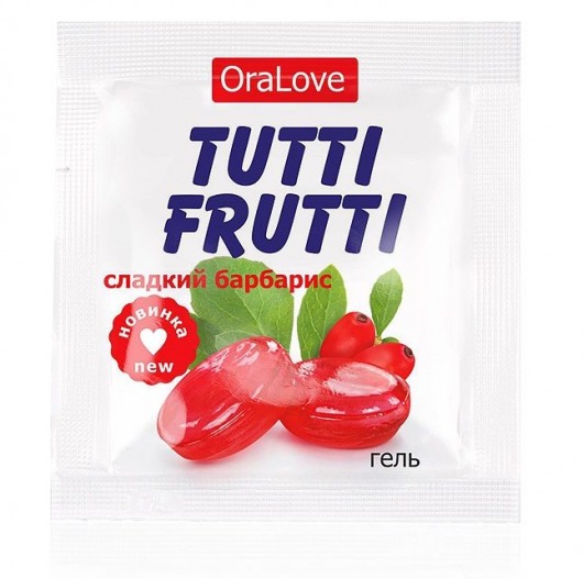Гель-смазка Tutti-frutti со вкусом барбариса - 4 гр. - Биоритм - купить с доставкой в Екатеринбурге