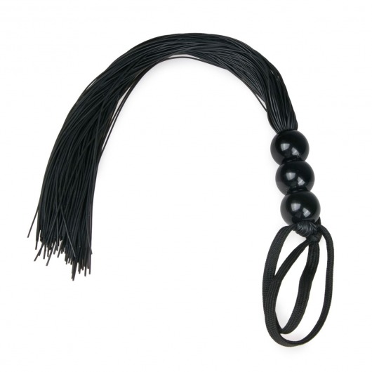 Черная силиконовая плеть Silicone Whip - 32 см. - Easy toys - купить с доставкой в Екатеринбурге
