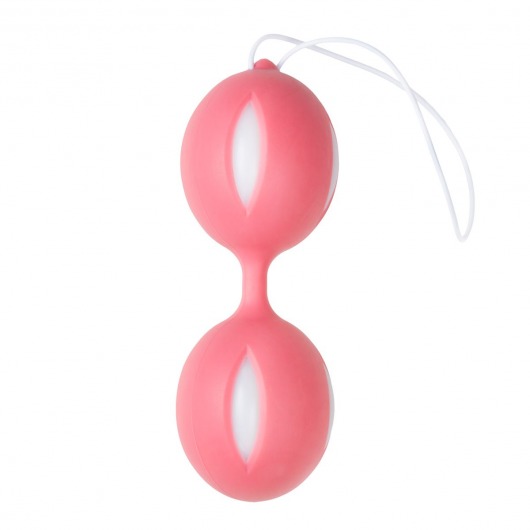 Розовые вагинальные шарики Wiggle Duo - Easy toys