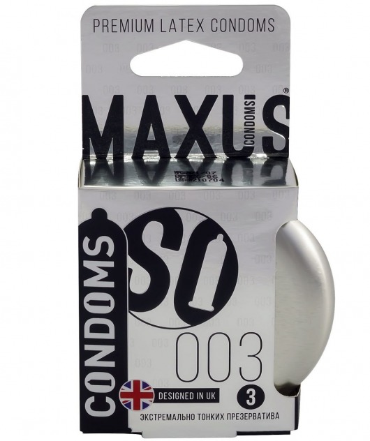 Экстремально тонкие презервативы в железном кейсе MAXUS Extreme Thin - 3 шт. - Maxus - купить с доставкой в Екатеринбурге