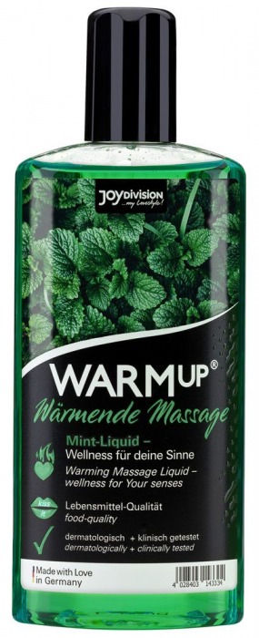 Массажное масло WARMup Mint с ароматом мяты - 150 мл. - Joy Division - купить с доставкой в Екатеринбурге