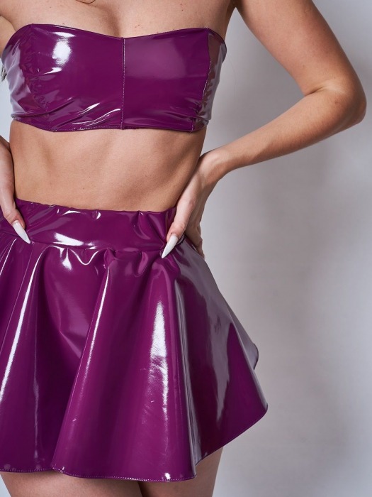 Коротенькая юбка-солнце из винила Grape Jam - NG Designer купить с доставкой