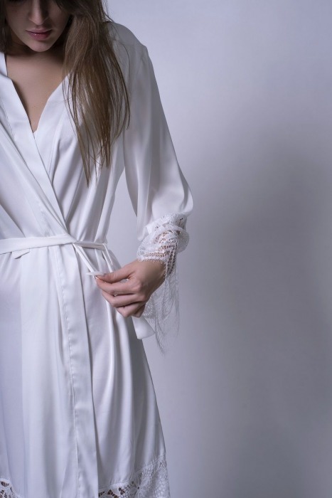 Соблазнительный халат с кружевом - NG Designer купить с доставкой