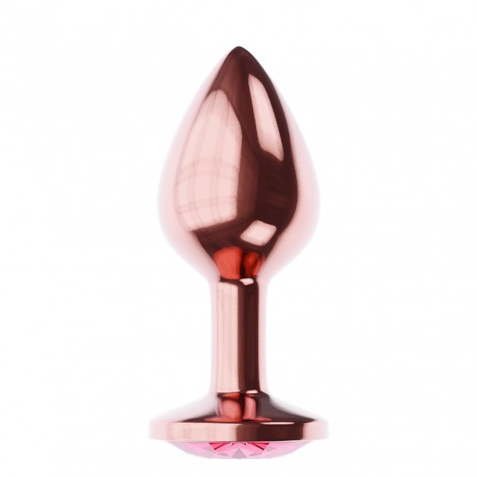 Пробка цвета розового золота с малиновым кристаллом Diamond Ruby Shine L - 8,3 см. - Lola Games - купить с доставкой в Екатеринбурге