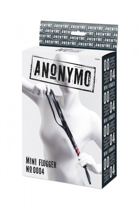 Черно-красный флоггер Anonymo - 45 см. - ToyFa - купить с доставкой в Екатеринбурге