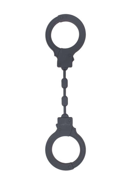 Темно-серые силиконовые наручники - Le Frivole - купить с доставкой в Екатеринбурге