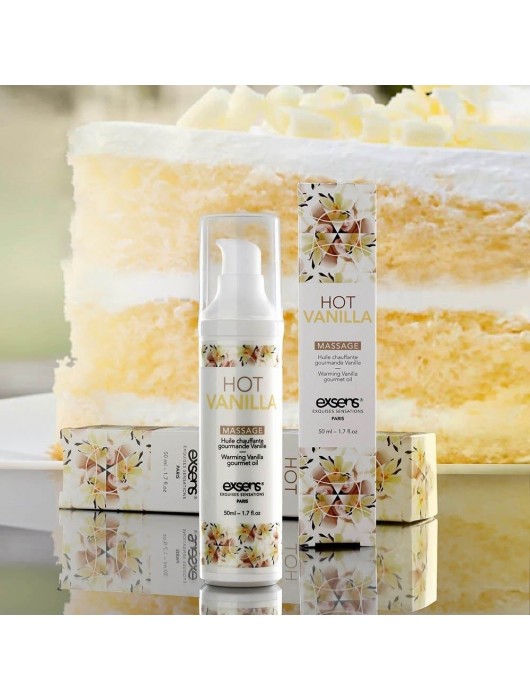 Разогревающее массажное масло с ароматом ванили Gourmet Hot Vanilla - 50 мл. - Exsens - купить с доставкой в Екатеринбурге