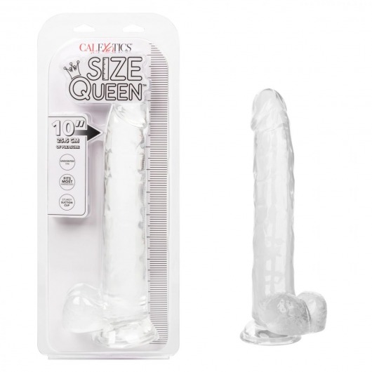 Прозрачный фаллоимитатор-гигант Size Queen 10  - 30,5 см. - California Exotic Novelties