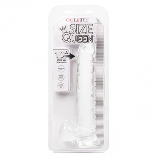 Прозрачный фаллоимитатор-гигант Size Queen 10  - 30,5 см. - California Exotic Novelties