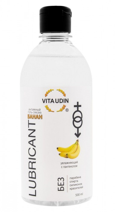 Интимный гель-смазка на водной основе VITA UDIN с ароматом банана - 500 мл. - VITA UDIN - купить с доставкой в Екатеринбурге