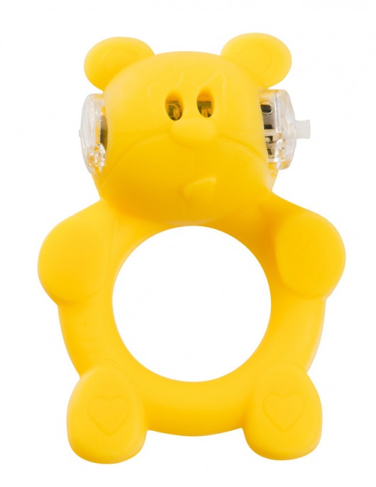 Жёлтое виброкольцо на пенис Brutal Bear - Shots Media BV - в Екатеринбурге купить с доставкой