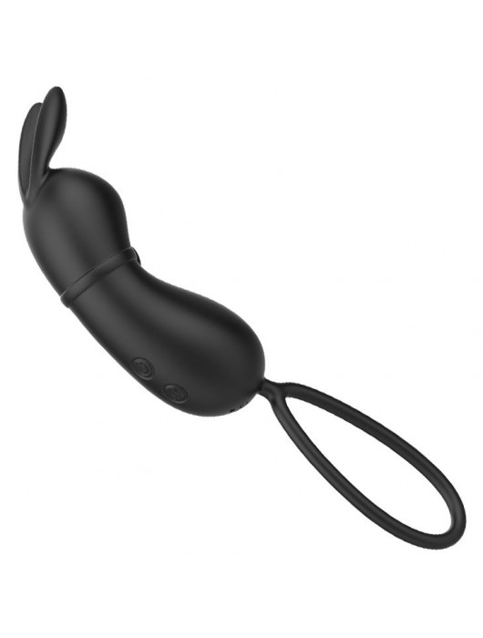 Черное виброяйцо Rosalie в виде зайчика - Baile