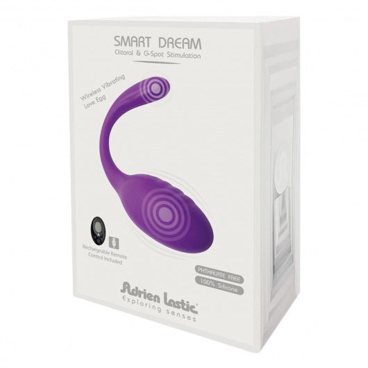 Фиолетовое виброяйцо Smart Dream II + LRS с пультом ДУ - Adrien Lastic