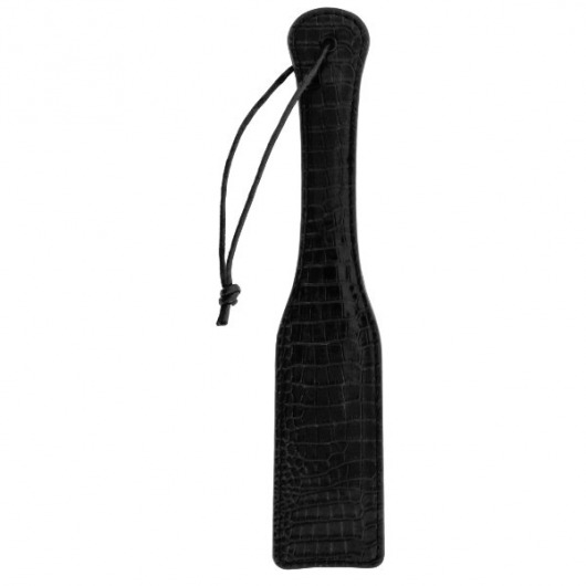 Черная шлепалка с петлёй Croco Paddle - 32 см. - Dream Toys - купить с доставкой в Екатеринбурге