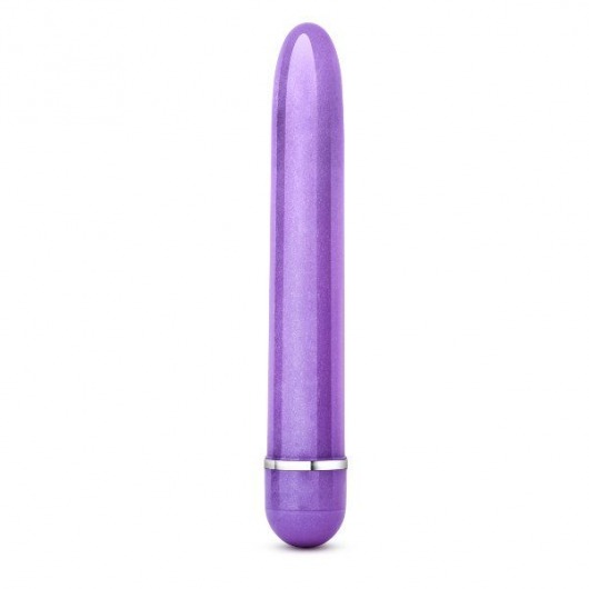 Фиолетовый тонкий классический вибратор Slimline Vibe - 17,8 см. - Blush Novelties