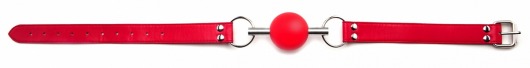 Кляп-шар на красных ремешках Solid Ball Gag - Shots Media BV - купить с доставкой в Екатеринбурге