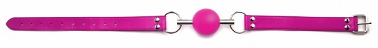 Кляп-шар на розовых ремешках Solid Ball Gag - Shots Media BV - купить с доставкой в Екатеринбурге