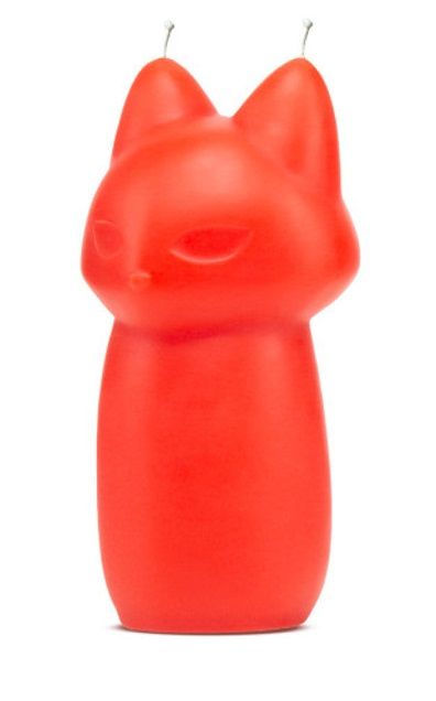 Красная БДСМ-свеча в форме злой кошки Fox Drip Candle - Blush Novelties - купить с доставкой в Екатеринбурге