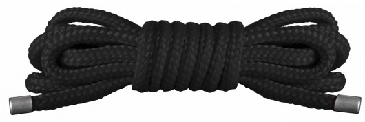 Чёрная нейлоновая верёвка для бандажа Japanese Mini - Shots Media BV - купить с доставкой в Екатеринбурге