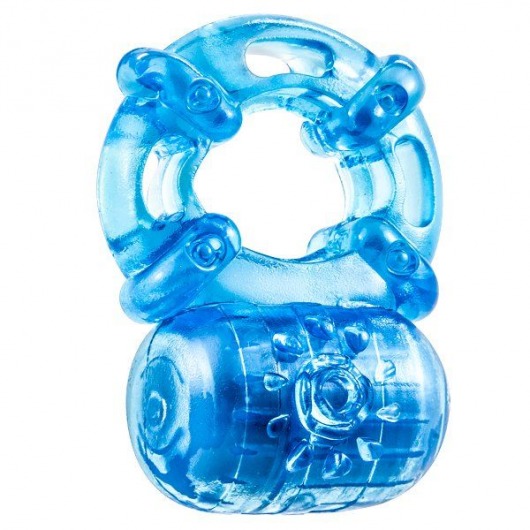Голубое эрекционное виброкольцо Reusable 5 Function Cock Ring - Blush Novelties - в Екатеринбурге купить с доставкой