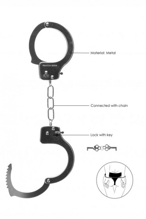 Металлические наручники для любовных игр - Shots Media BV - купить с доставкой в Екатеринбурге