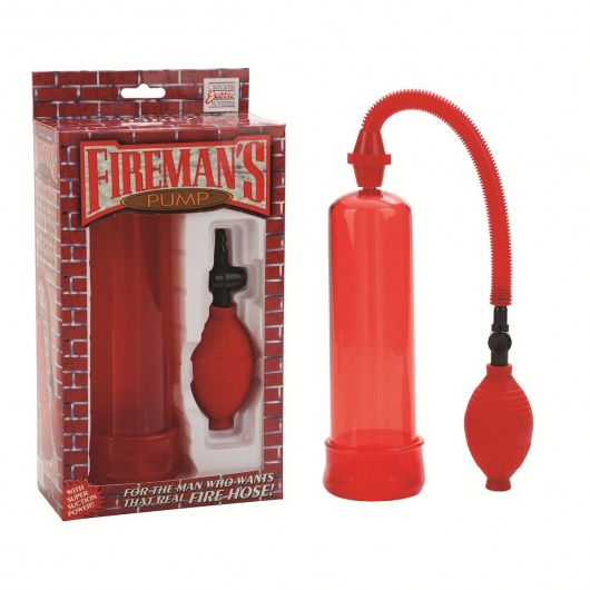 Красная вакуумная помпа Firemans Pump - California Exotic Novelties - в Екатеринбурге купить с доставкой
