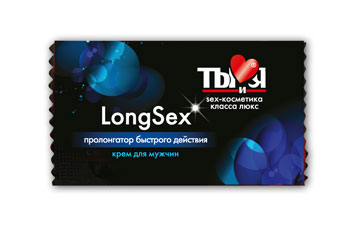 Пролонгирующий крем LongSex в одноразовой упаковке - 1,5 гр. - Биоритм - купить с доставкой в Екатеринбурге