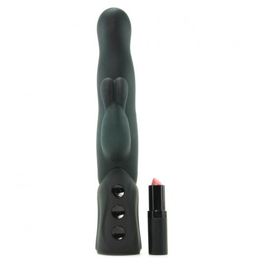 Чёрный хай-тек вибромассажер iVibe Select iRabbit - 26 см. - Doc Johnson