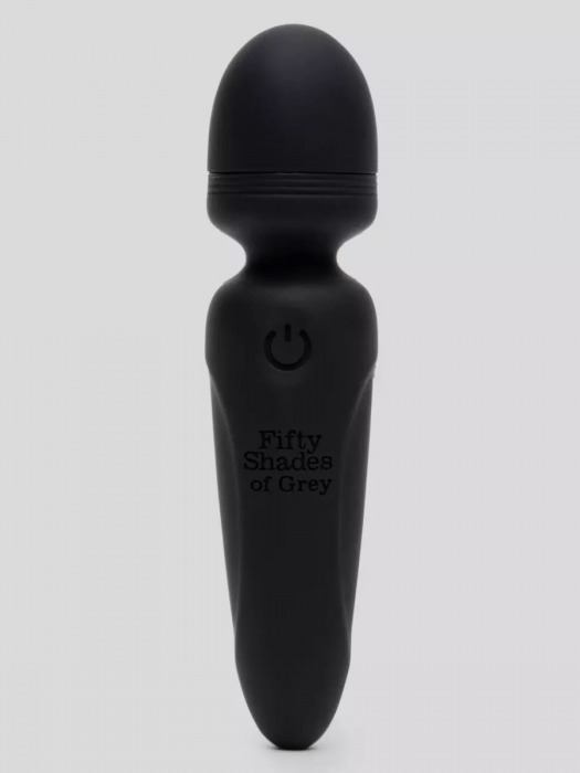 Черный мини-wand Sensation Rechargeable Mini Wand Vibrator - 10,1 см. - Fifty Shades of Grey