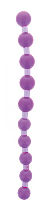 Фиолетовая анальная цепочка JUMBO JELLY THAI BEADS CARDED LAVENDER - 31,8 см. - NMC