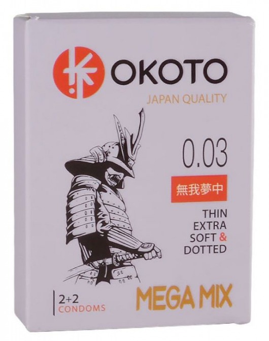 Набор из 4 презервативов OKOTO MegaMIX - Sitabella - купить с доставкой в Екатеринбурге