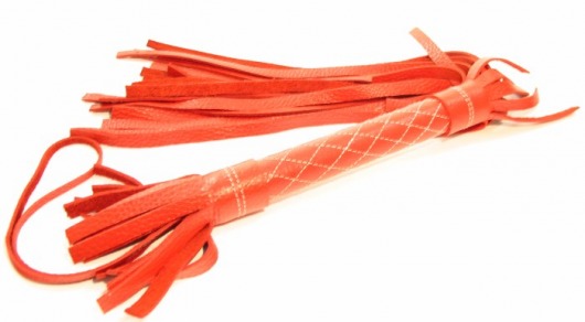 Красная плетка из натуральной кожи - БДСМ Арсенал - купить с доставкой в Екатеринбурге