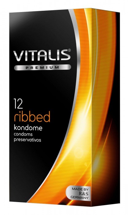Ребристые презервативы VITALIS PREMIUM ribbed - 12 шт. - Vitalis - купить с доставкой в Екатеринбурге