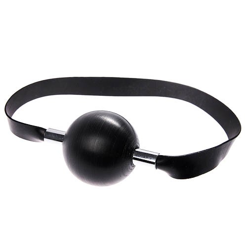 Чёрный резиновый кляп-шар - Sitabella - купить с доставкой в Екатеринбурге