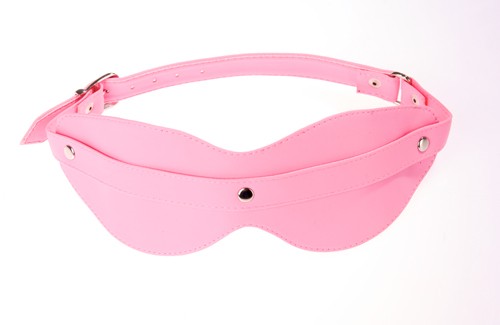 Розовая маска на глаза с клёпками - Sitabella - купить с доставкой в Екатеринбурге