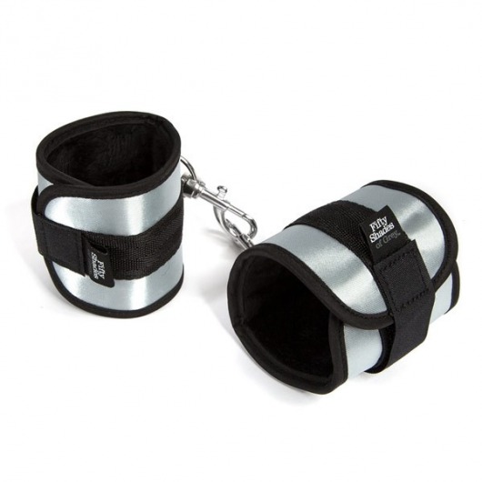 Серо-черные наручники Totally His - Fifty Shades of Grey - купить с доставкой в Екатеринбурге