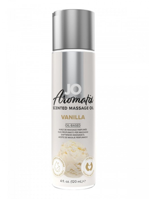 Массажное масло JO Aromatix Massage Oil Vanilla с ароматом ванили - 120 мл. - System JO - купить с доставкой в Екатеринбурге