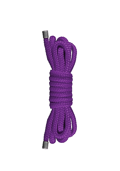 Фиолетовая нейлоновая веревка для бандажа Japanese Mini - Shots Media BV - купить с доставкой в Екатеринбурге