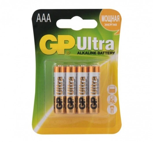 Батарейки алкалиновые GP Ultra Alkaline 24А AАA/LR03 - 4 шт. - Элементы питания - купить с доставкой в Екатеринбурге