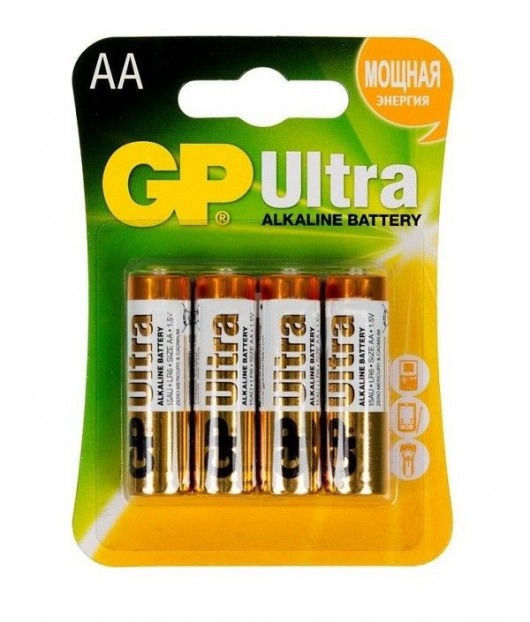 Батарейки алкалиновые GP Ultra Alkaline AA/LR6 - 4 шт. - Элементы питания - купить с доставкой в Екатеринбурге