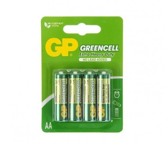 Батарейки солевые GP GreenCell AA/R6G - 4 шт. - Элементы питания - купить с доставкой в Екатеринбурге