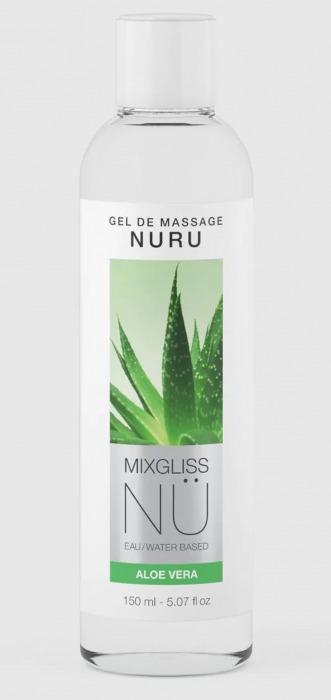 Массажный гель на водной основе Mixgliss NU Aloe Vera - 150 мл. - Strap-on-me - купить с доставкой в Екатеринбурге