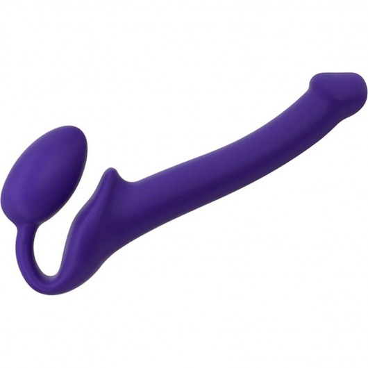 Фиолетовый безремневой страпон Silicone Bendable Strap-On - size S - Strap-on-me - купить с доставкой в Екатеринбурге