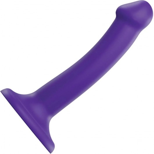 Фиолетовый фаллоимитатор-насадка Strap-On-Me Dildo Dual Density size S - 17 см. - Strap-on-me - купить с доставкой в Екатеринбурге