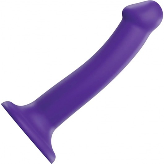 Фиолетовый фаллоимитатор-насадка Strap-On-Me Dildo Dual Density size M - 18 см. - Strap-on-me - купить с доставкой в Екатеринбурге