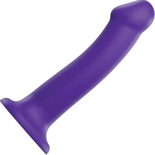 Фиолетовый фаллоимитатор-насадка Strap-On-Me Dildo Dual Density size L - 19 см. - Strap-on-me - купить с доставкой в Екатеринбурге